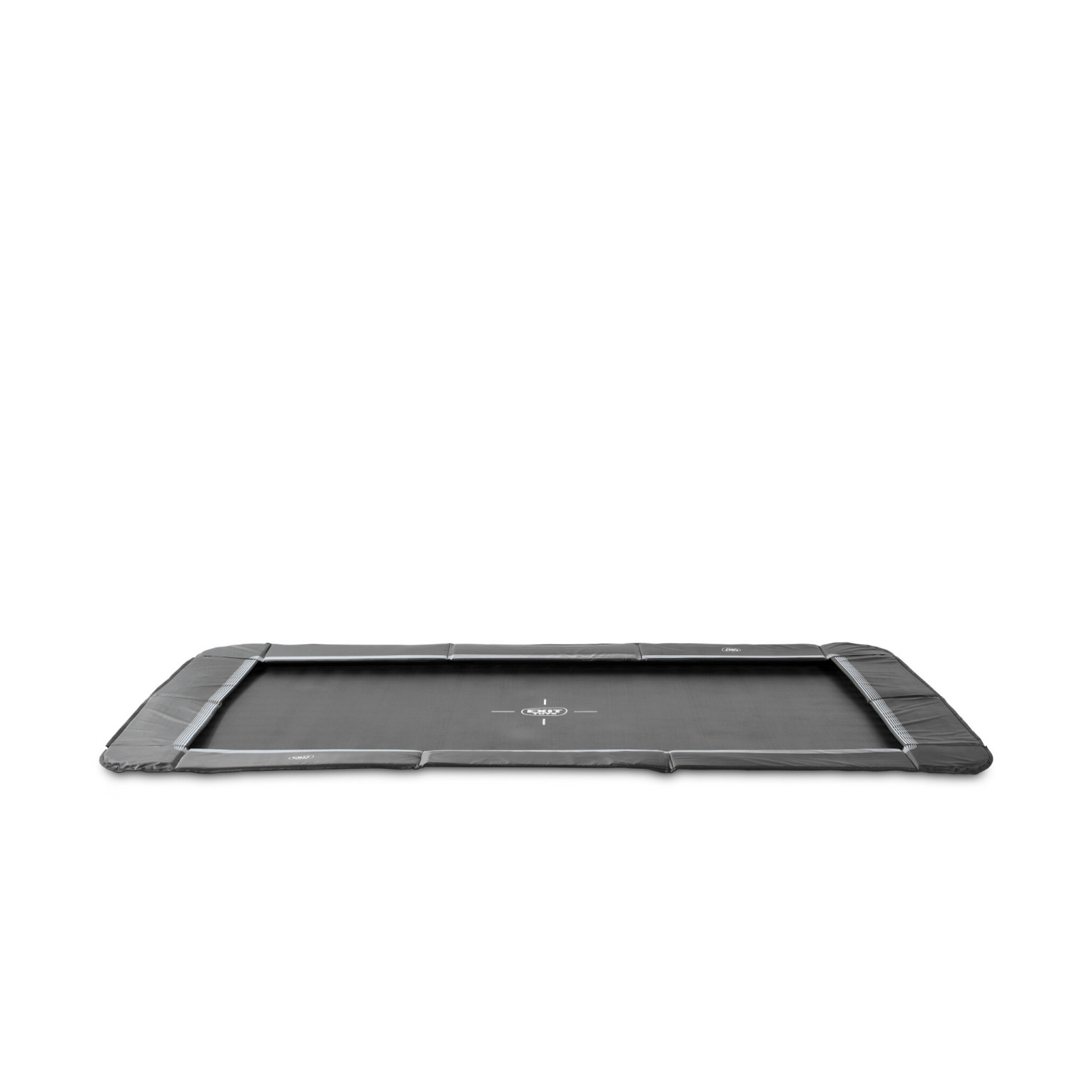 EXIT InTerra groundlevel sports trampoline 244x366cm - zwart