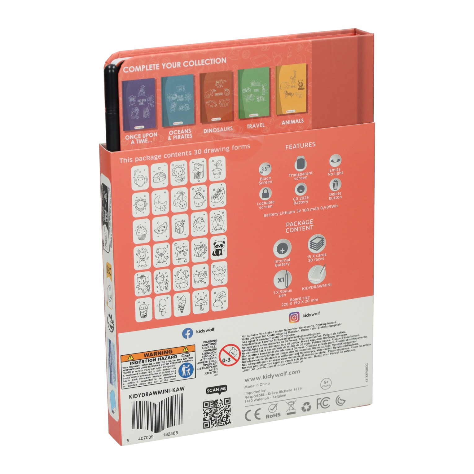 Kidywolf Kidydraw Overtrekboek Roze