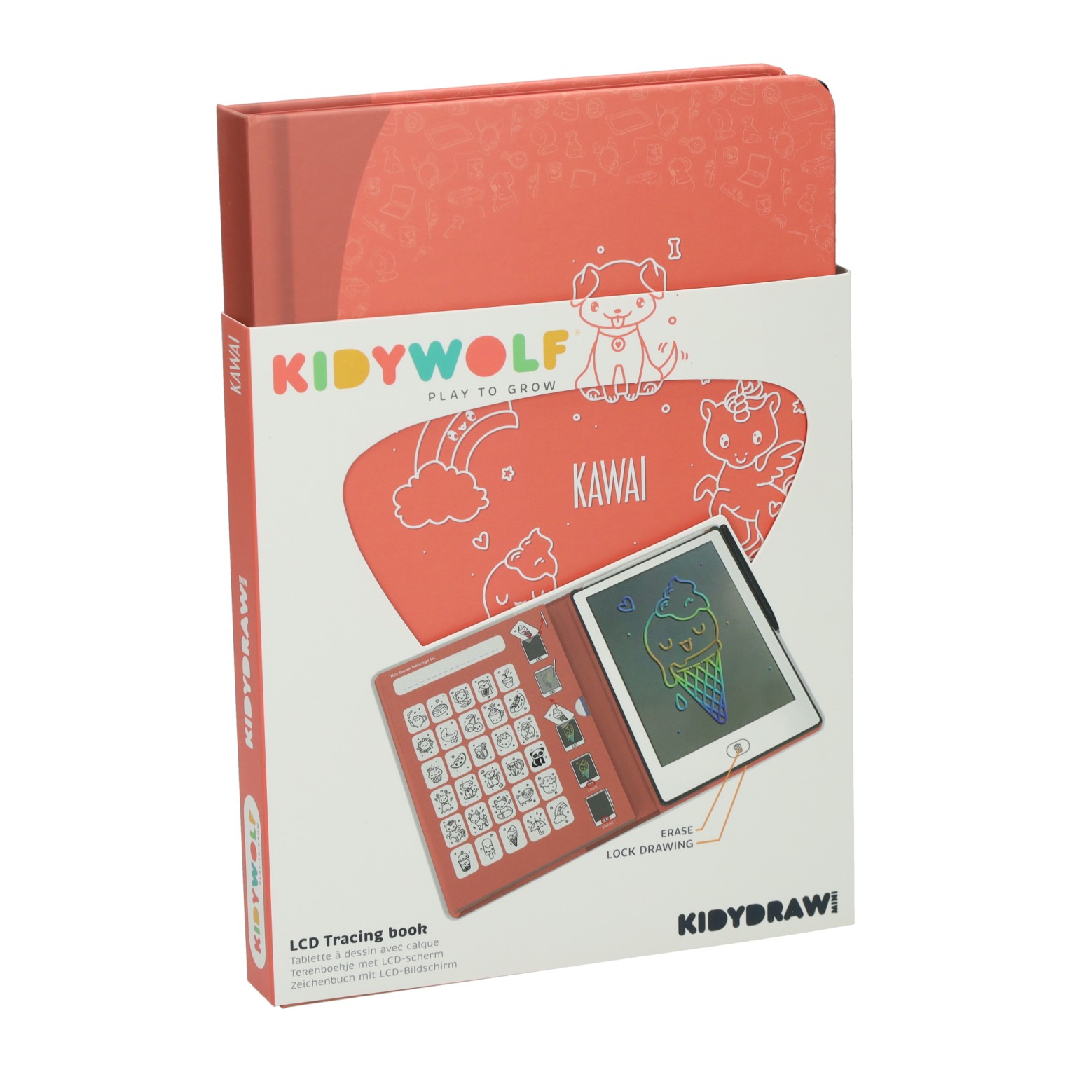Kidywolf Kidydraw Overtrekboek Roze