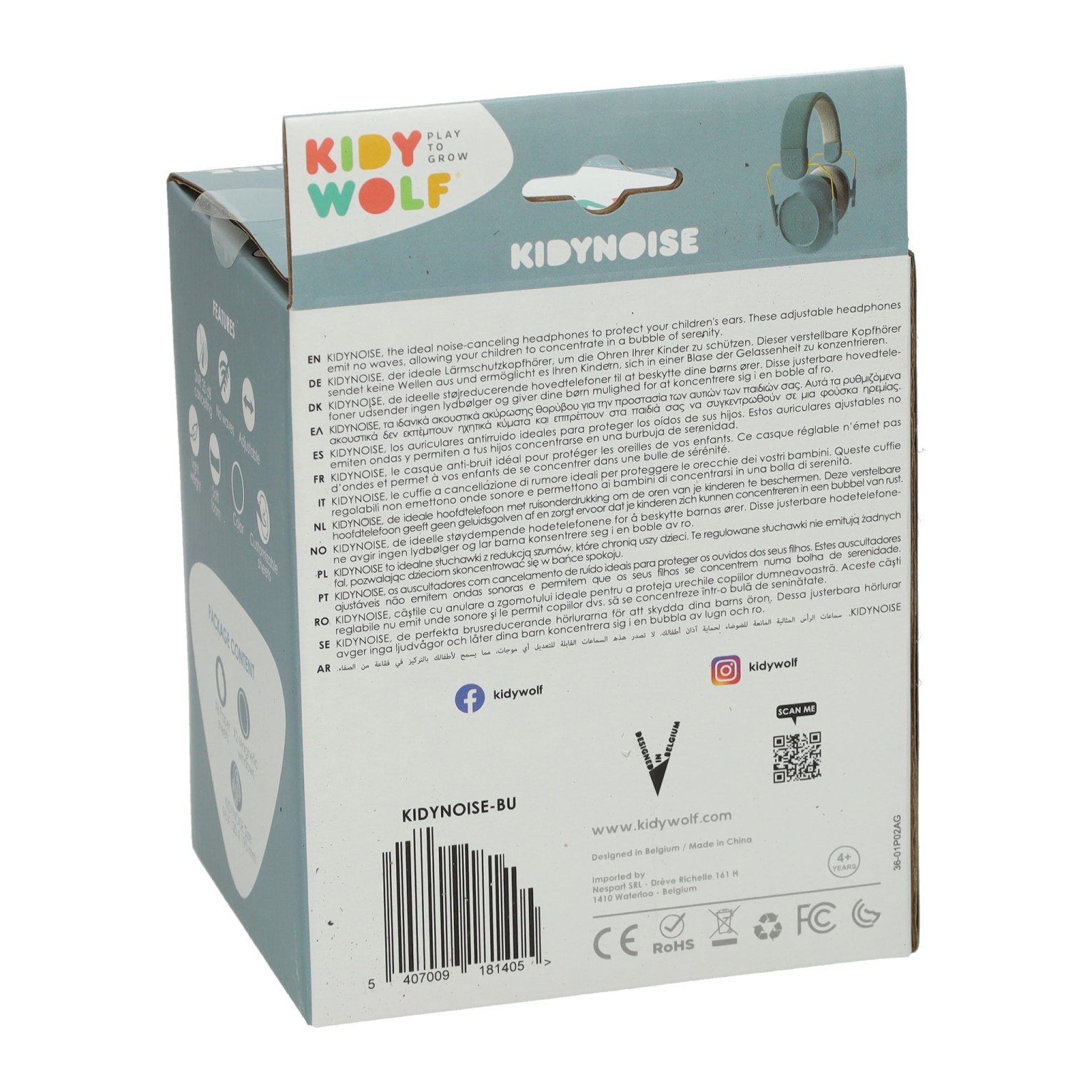 Kidywolf Kidynoise Gehörschutz Blau