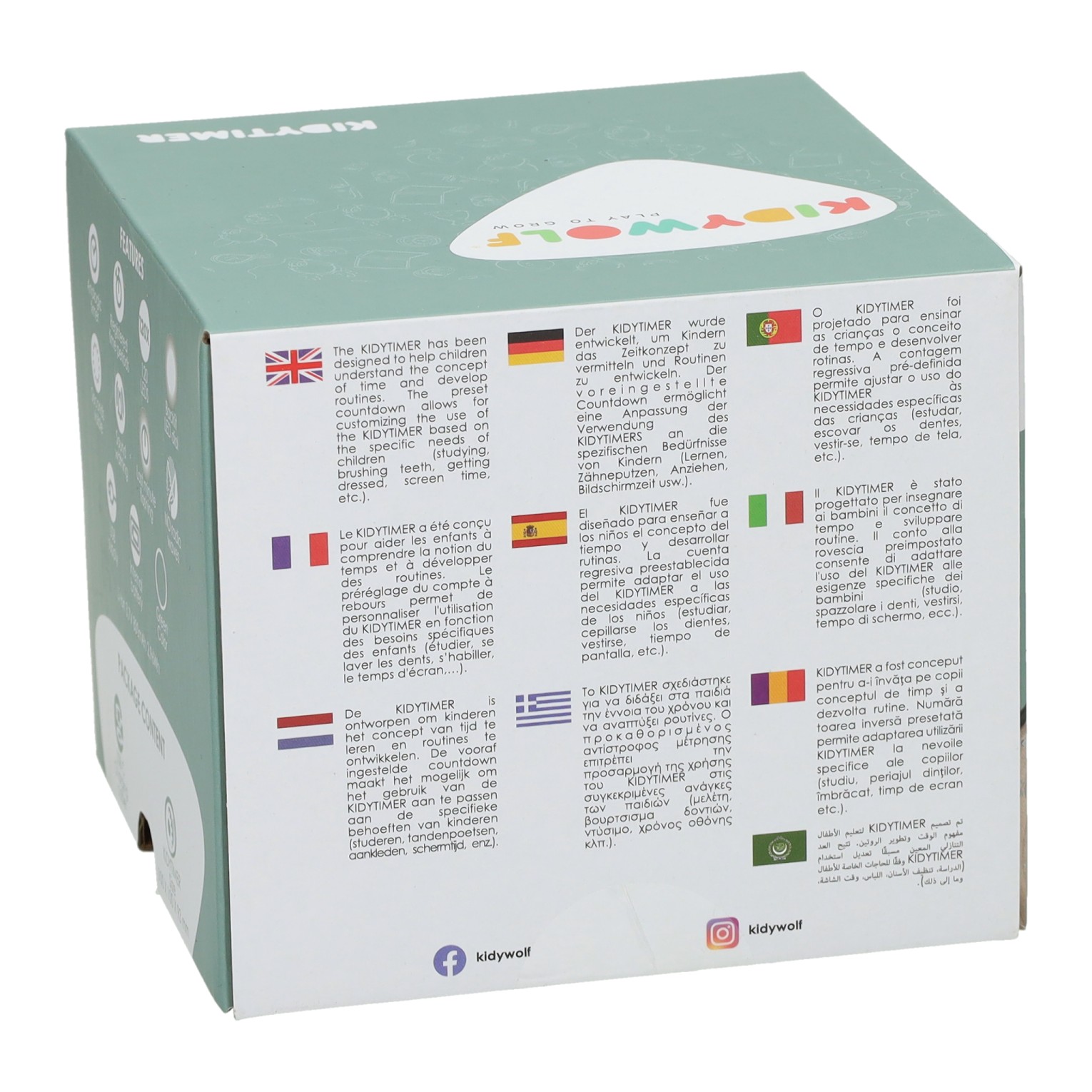 Minuteur Kidywolf Kidytimer Vert