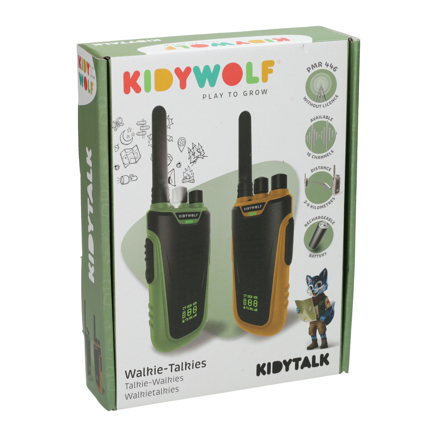Kidywolf Kidytalk Walkie Talkies Groen Oranje