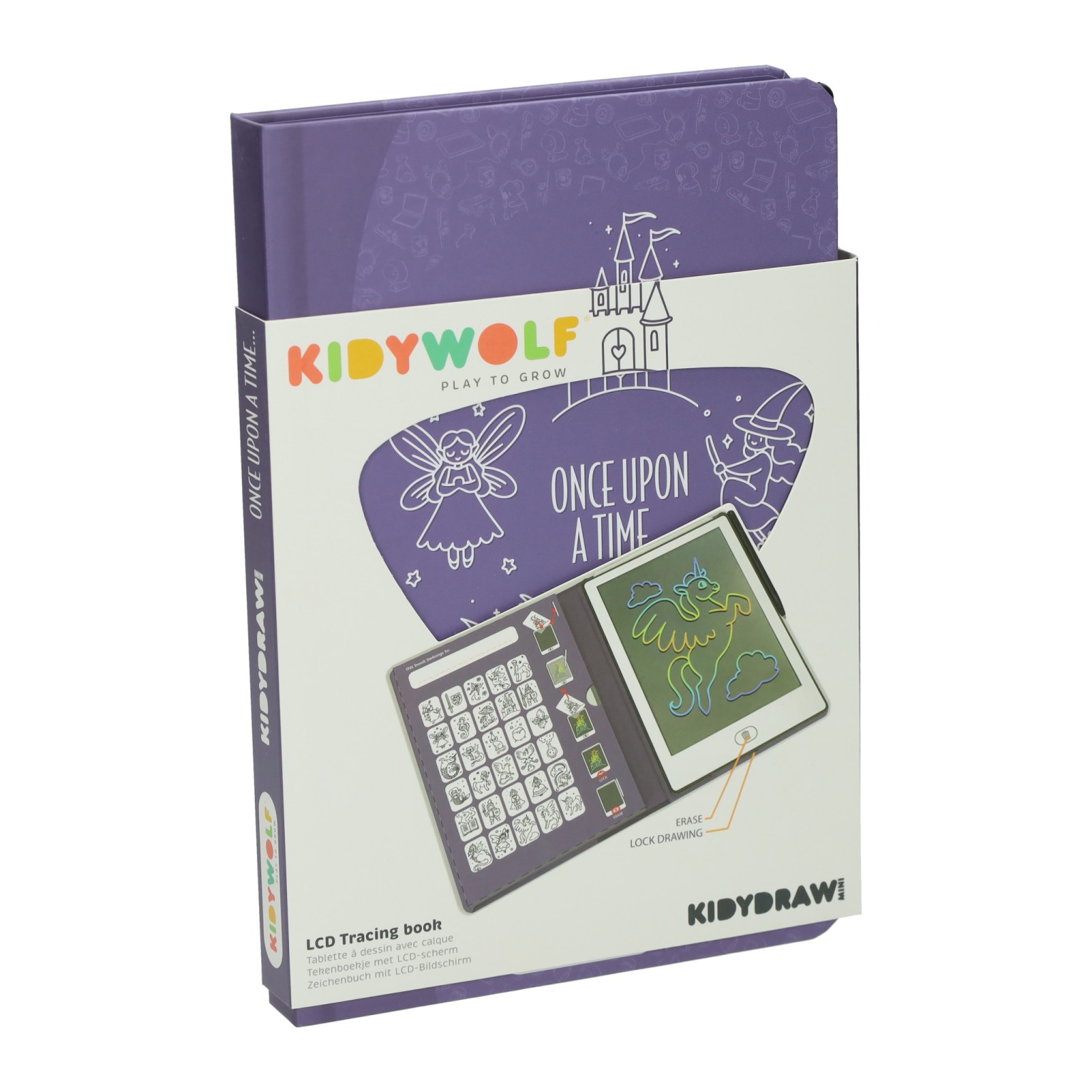 Kidywolf Kidydraw Overtrekboek Paars