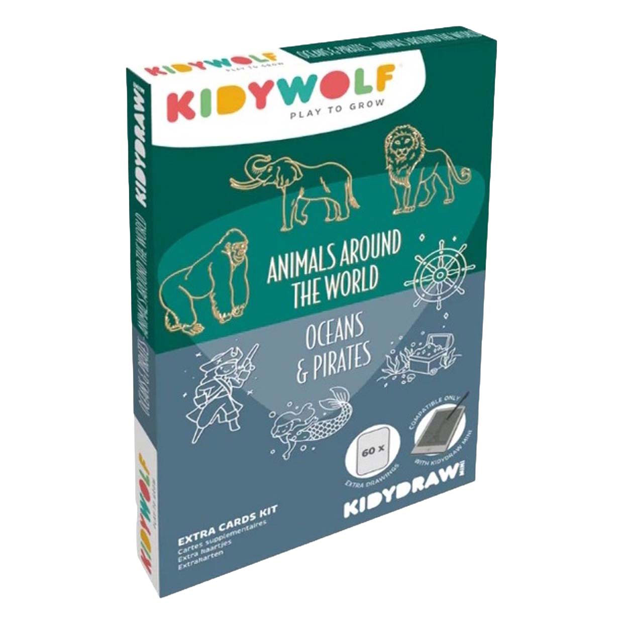 Kidywolf Kidydraw Mini Navulling Dieren van de Wereld en Oceanen & Piraten