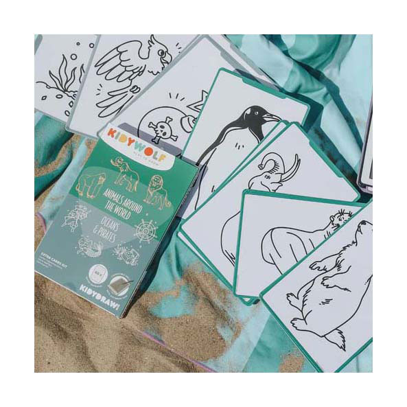 Kidywolf Kidydraw Mini Navulling Dieren van de Wereld en Oceanen & Piraten