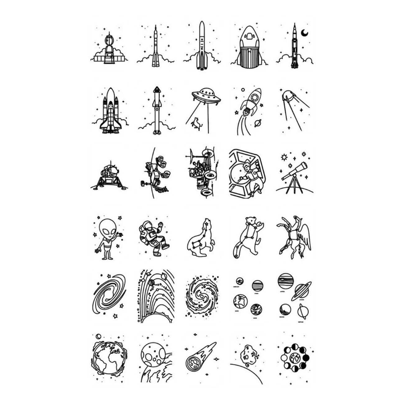 Kidywolf Kidydraw Mini Navulling Ruimte en Dinosaurussen