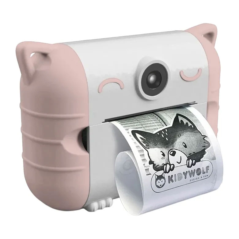 Appareil photo instantané Kidywolf Kidyprint avec imprimante thermique - Rose