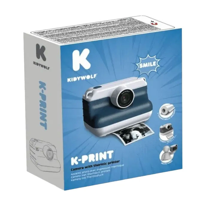 Appareil photo instantané Kidywolf K-print avec imprimante thermique - Bleu