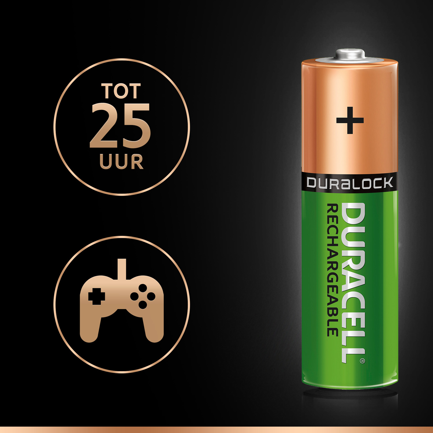 Oplaadbare Batterijen Duracell Rechargeable NimH Stay Charged AA/HR6 2500mAh, 4st.