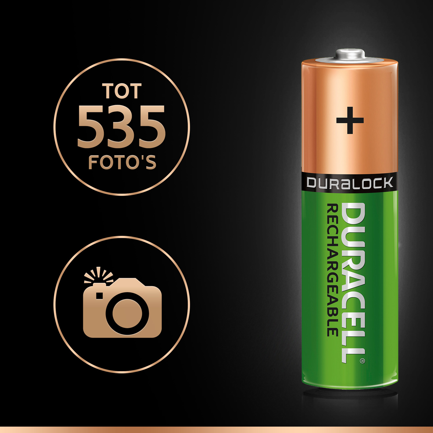 Oplaadbare Batterijen Duracell Rechargeable NimH Stay Charged AA/HR6 2500mAh, 4st.