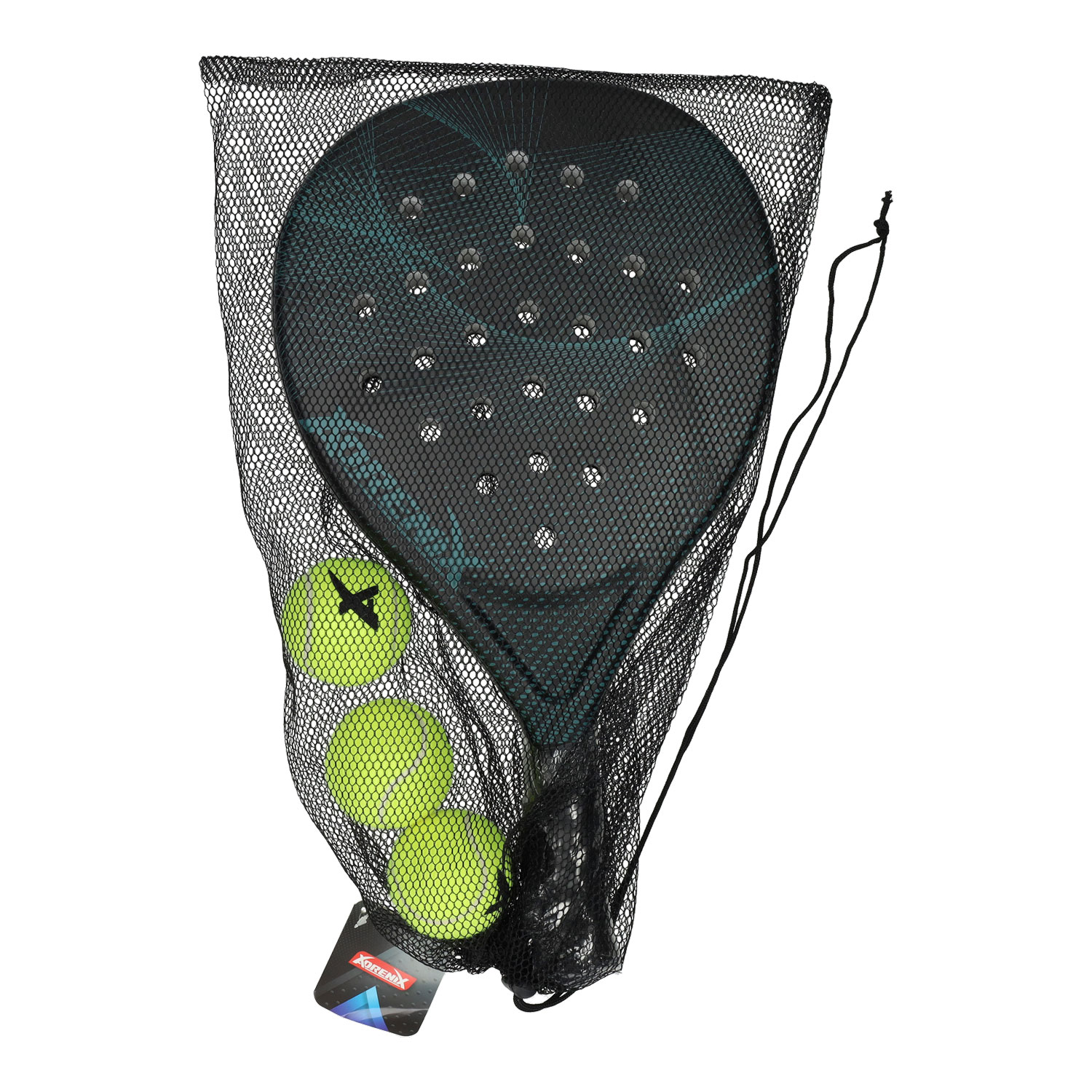 Set de raquettes de padel avec 3 balles - Vert