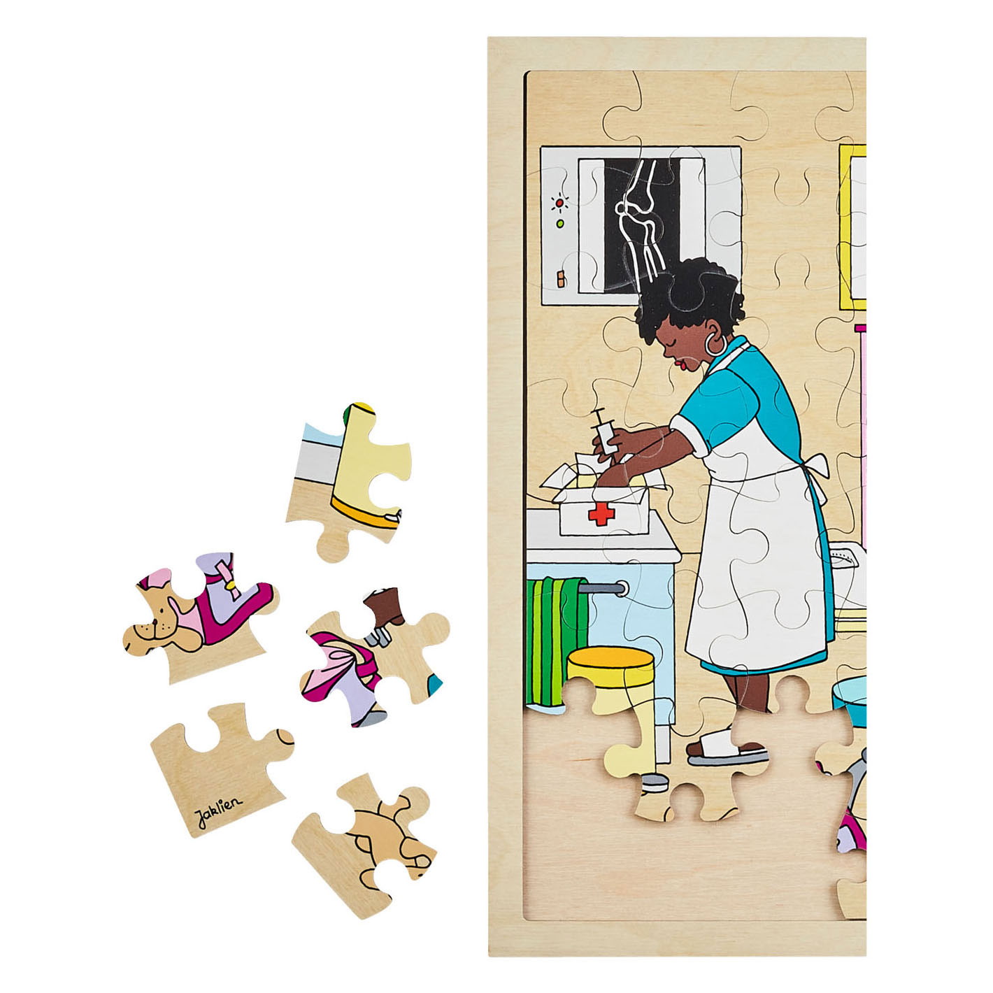 Rolf - Puzzle en bois Premiers secours, 64 pcs.