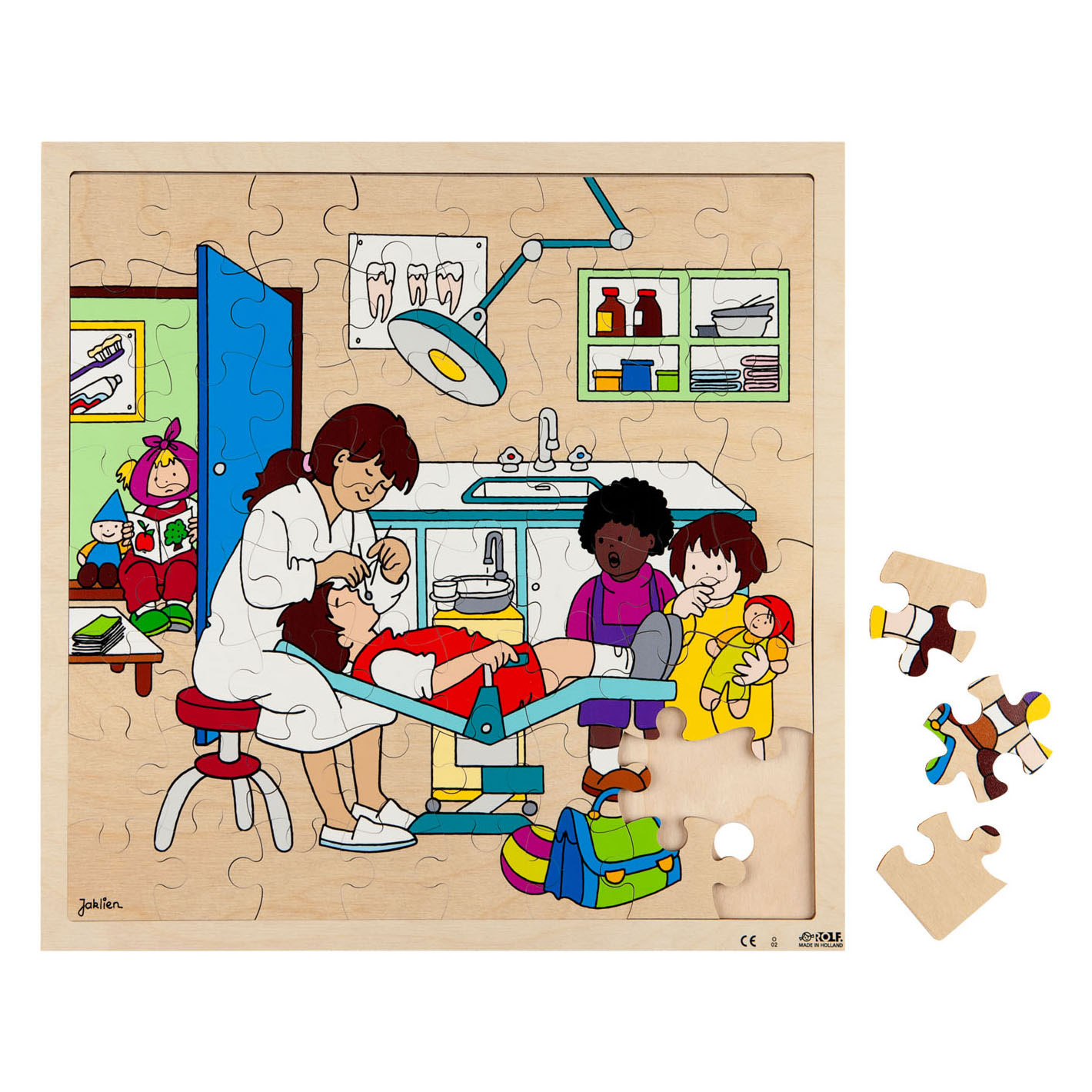 Rolf - Puzzle en bois Dentiste, 64 pcs.