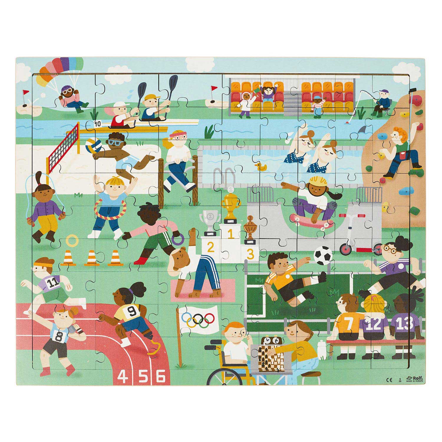 Rolf - Série de puzzles en bois Jeux Olympiques, lot de 2
