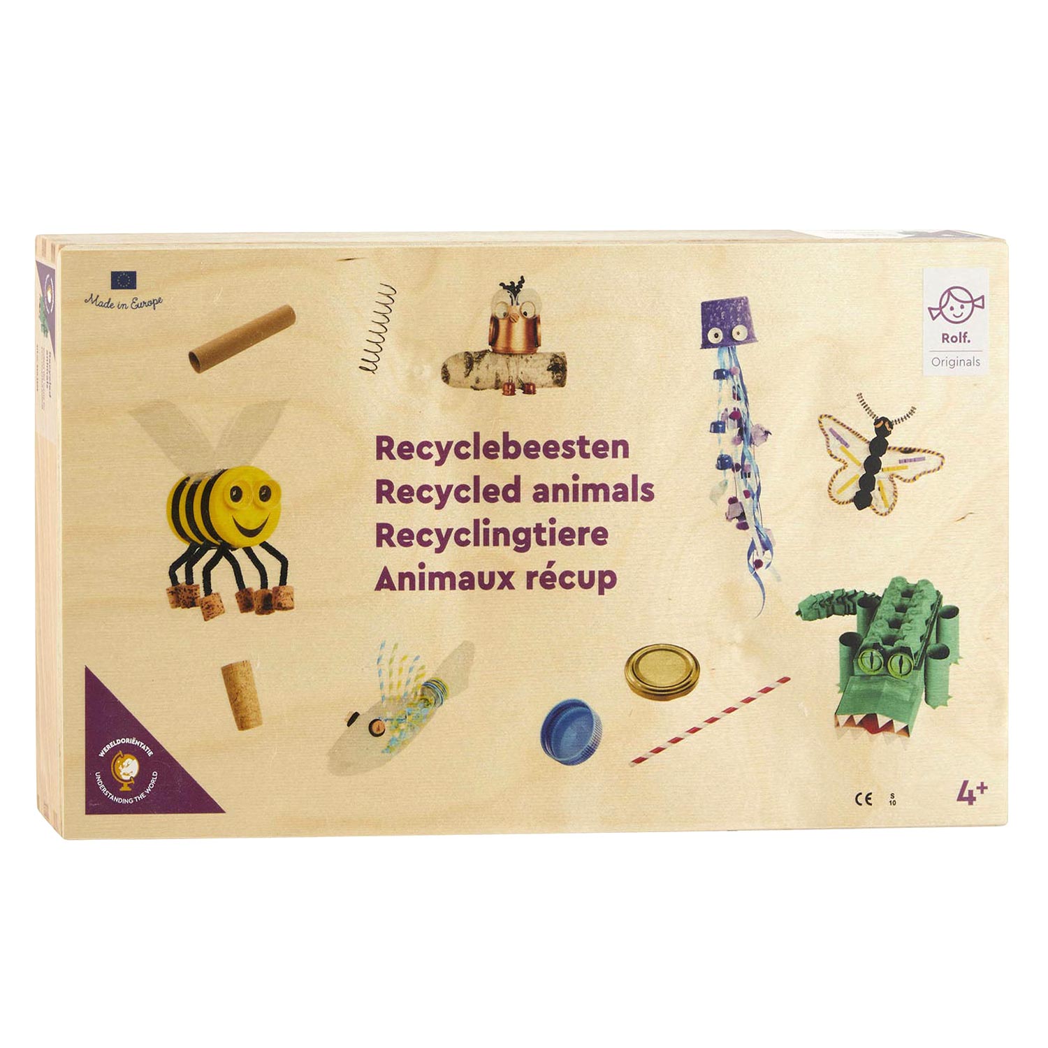Rolf Originals - Recyclez les animaux, jeu d'enfant dans une boîte en bois