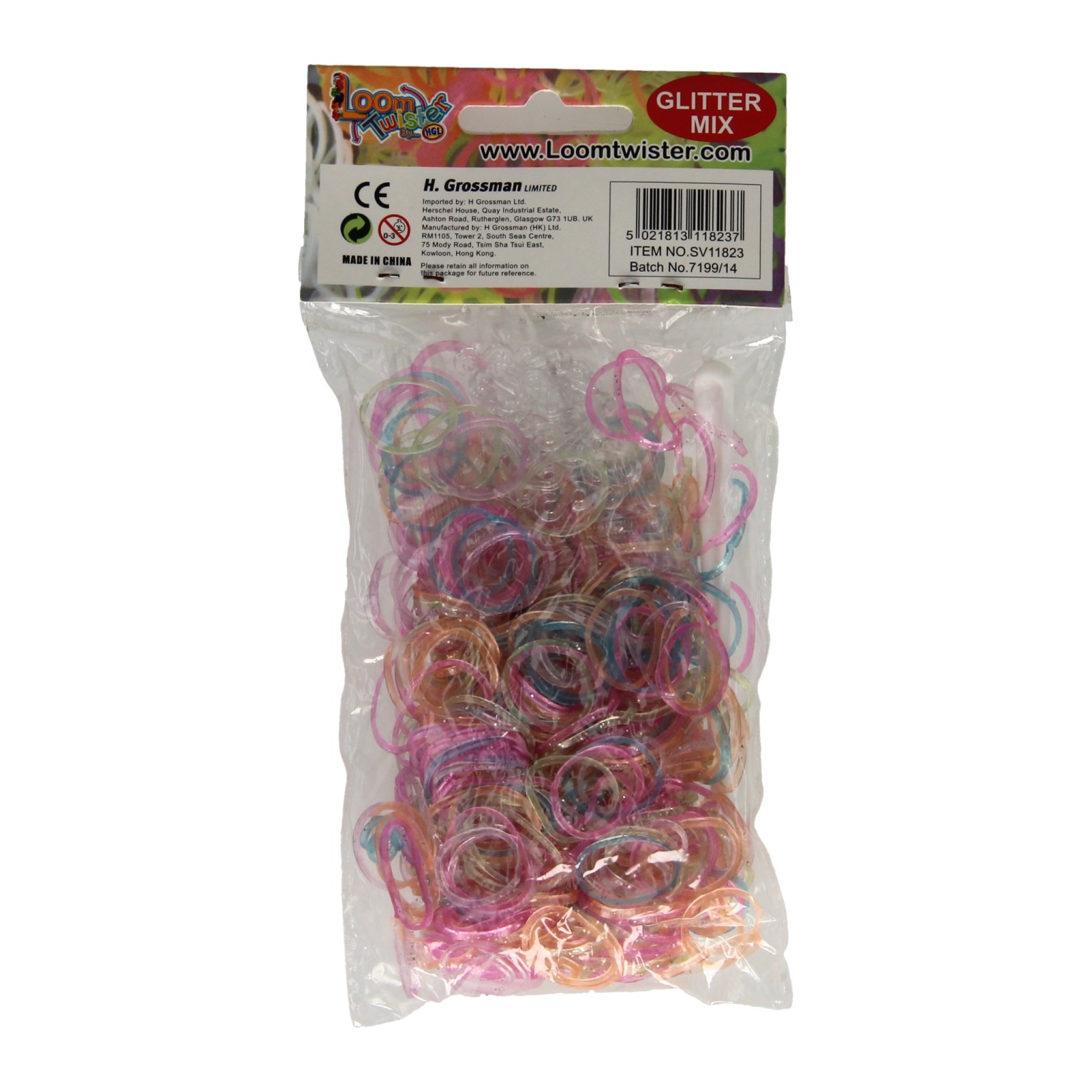 Loombands Glitzer-Set, 600 Stück.