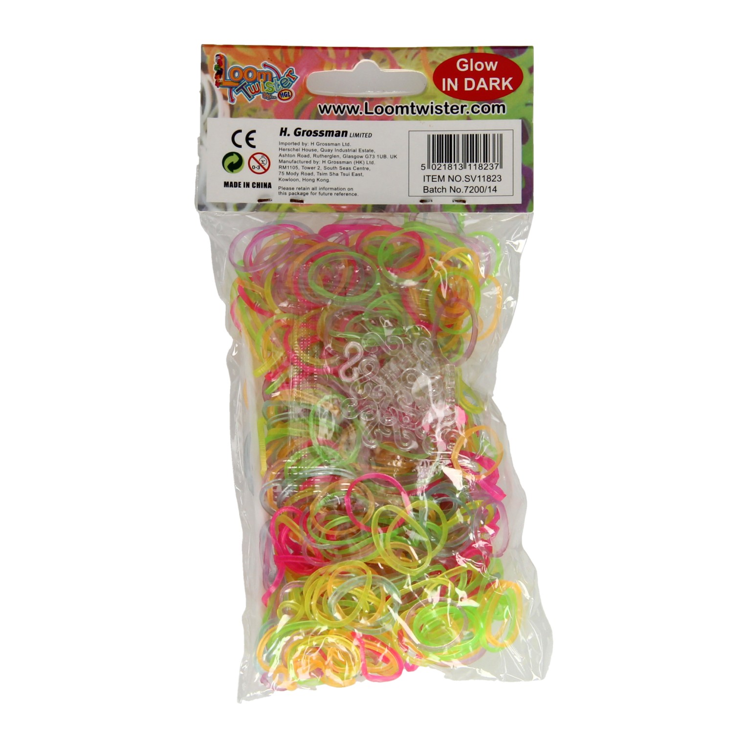 Loombands Glow in the Dark Set, 600 Stück.