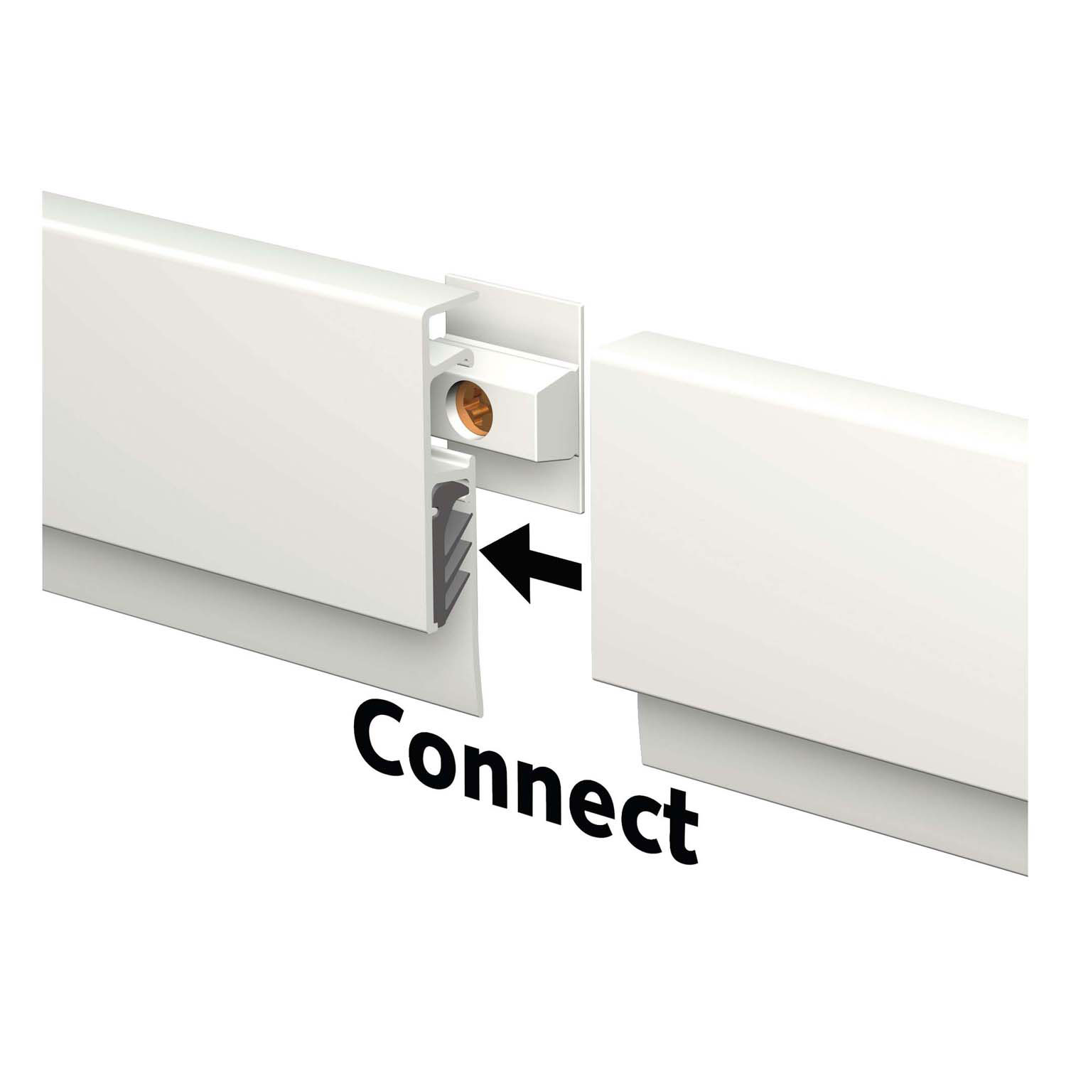 Rail d'information - Blanc 200 cm