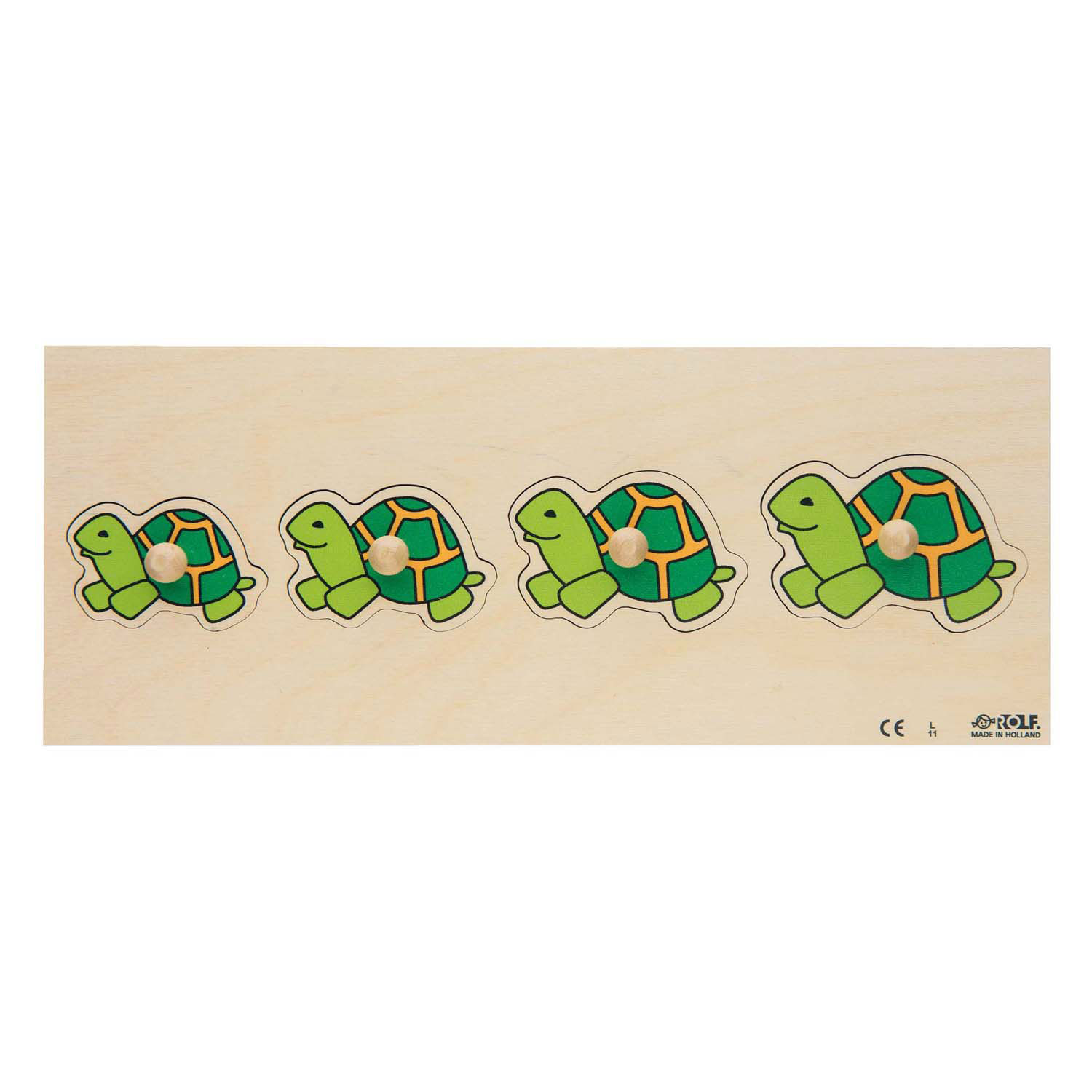 Rolf - Houten Inlegplank Klein-Groot Schildpad