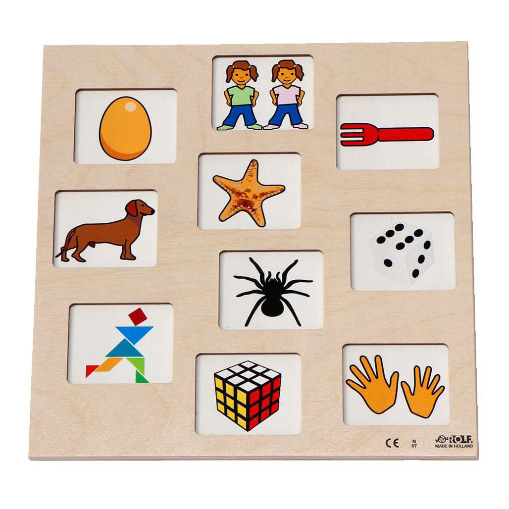 Rolf - Relief Houten Puzzel Ontdek het Getal - 10st.