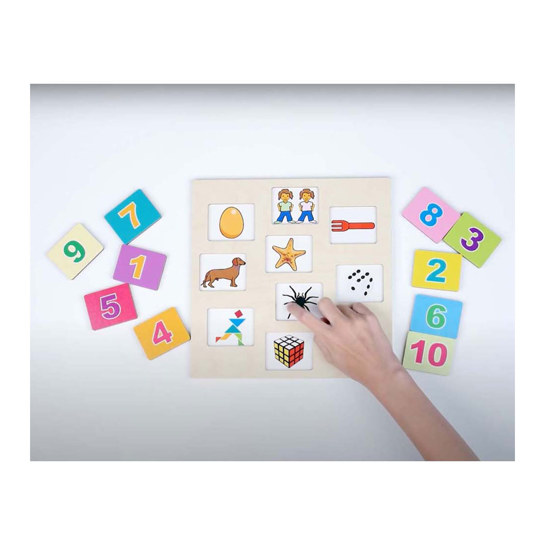 Rolf - Relief Houten Puzzel Ontdek het Getal - 10st.