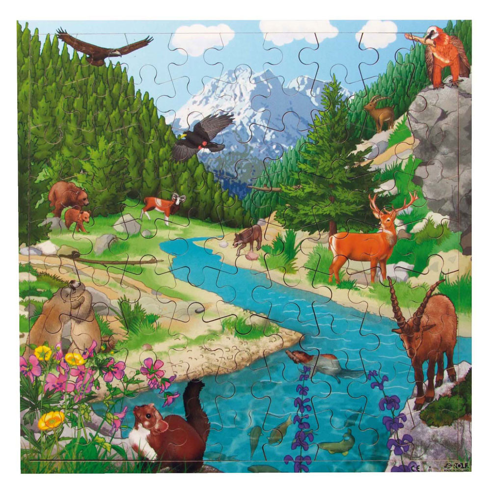 Rolf Connect - Houten Legpuzzel Berglandschap - 81st.