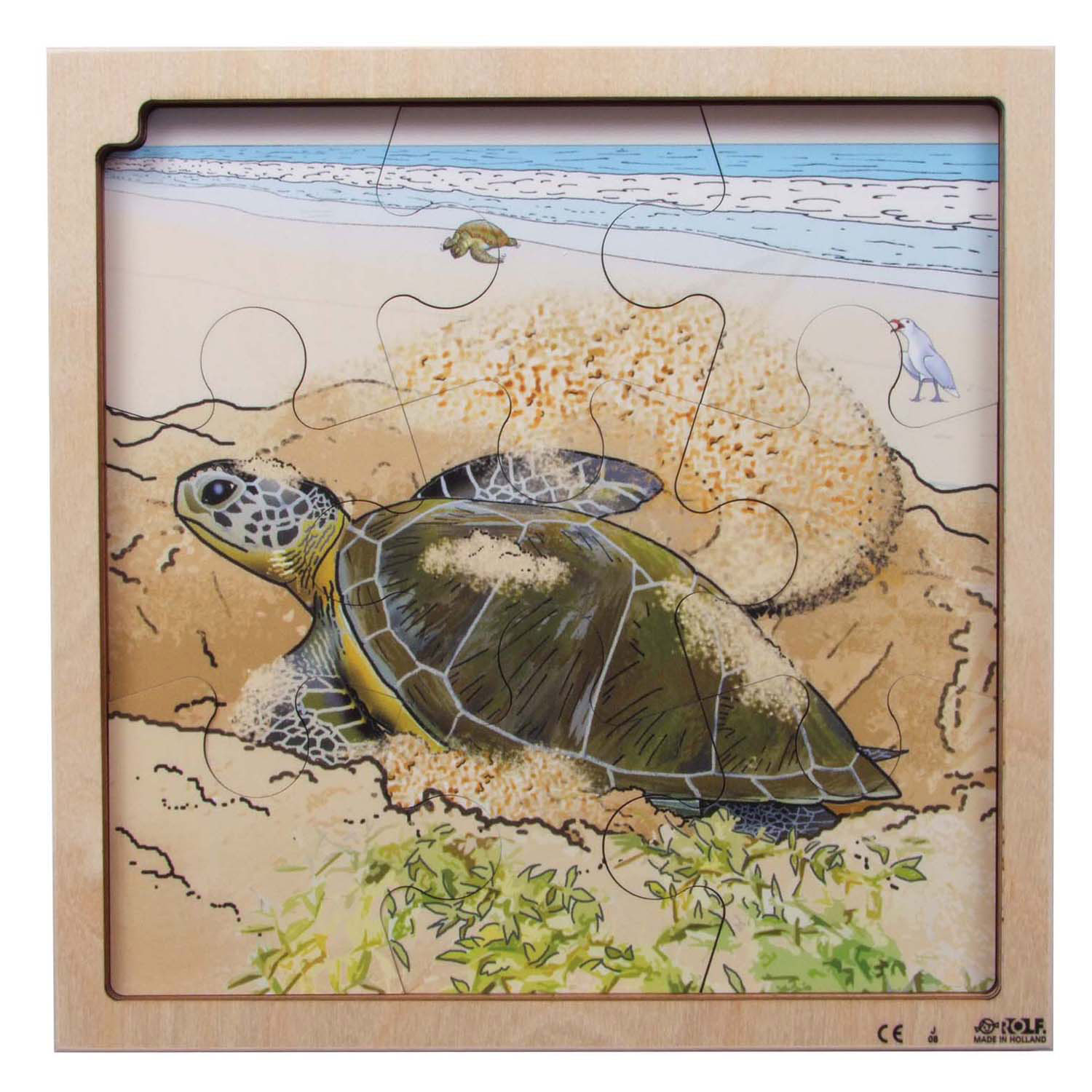 Rolf - Groei en 4 Lagenpuzzel Schildpad - 86st.