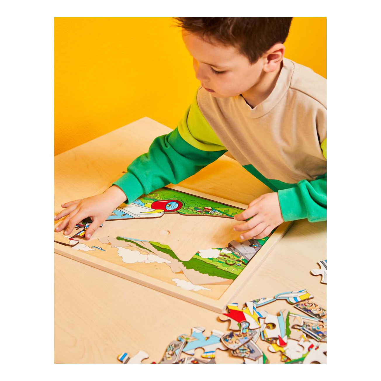Rolf - Houten Inkijkpuzzel Vliegtuig - 60st.