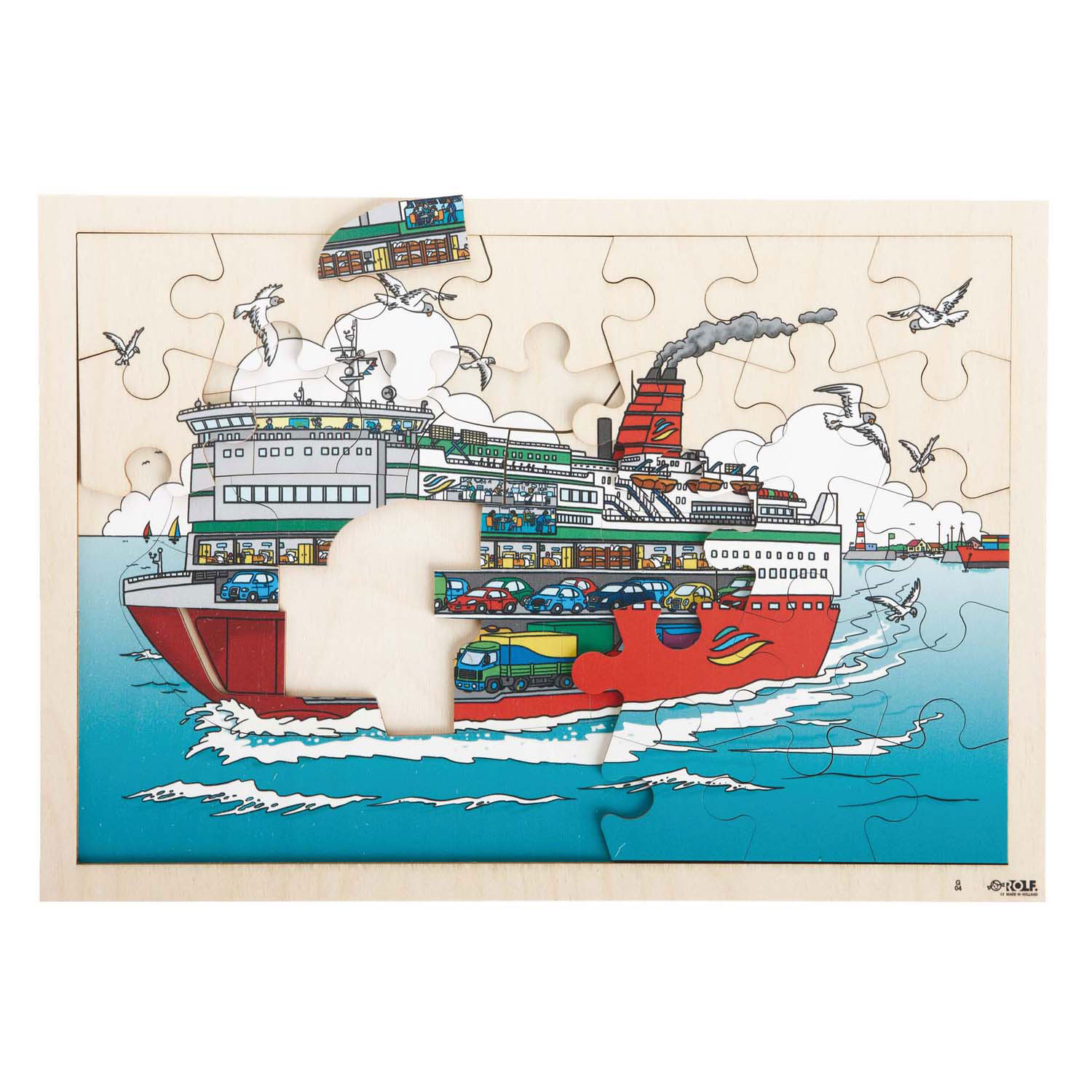 Rolf - Houten Inkijkpuzzel Ferry - 60st.