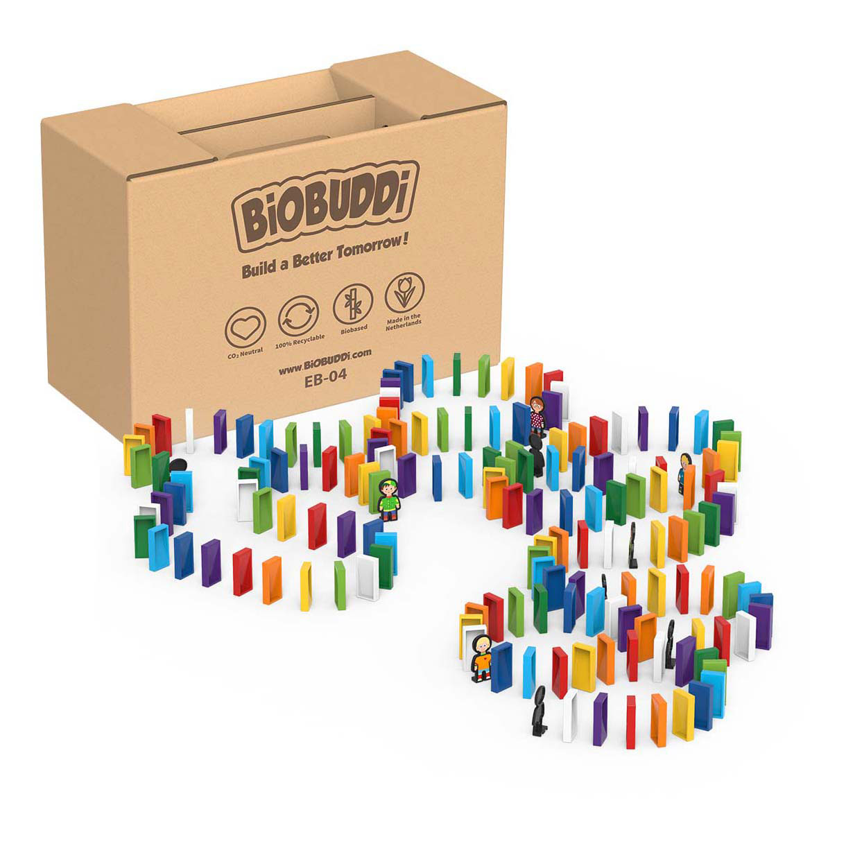 BiOBUDDi Domino Inclusief 10 Figuren - 150dlg.