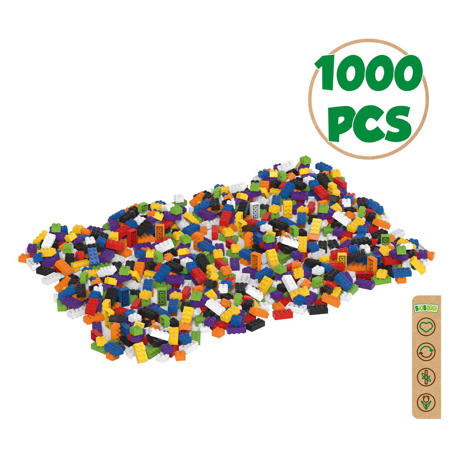 BiOBUDDi Education Small Bouwblokken - 1000dlg.