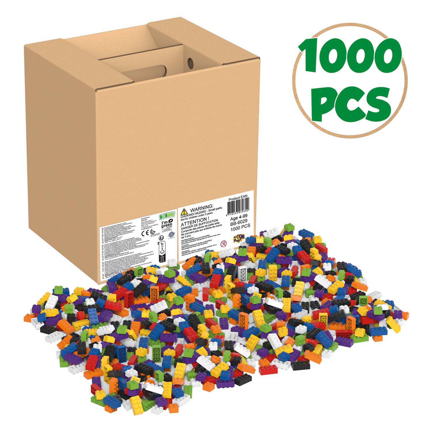 BiOBUDDi Education Small Bouwblokken - 1000dlg.