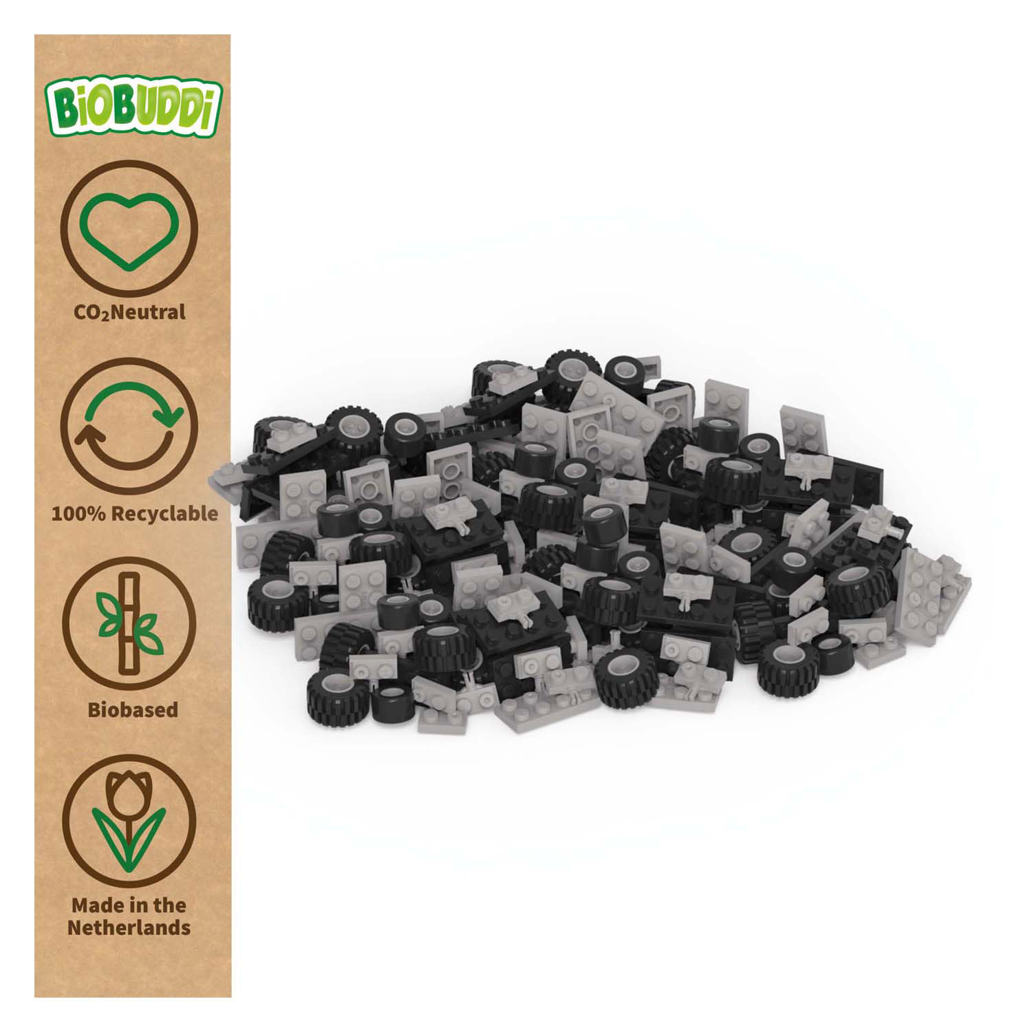 BiOBUDDi Education Small Bouwblokken - Wielen en Assen