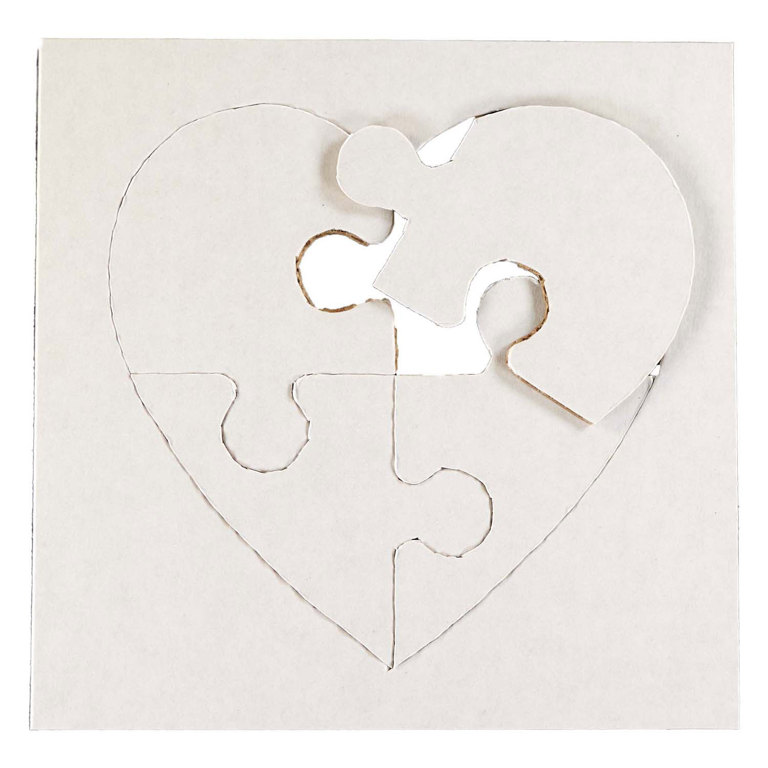 Puzzles en carton à colorier - 12 pièces.