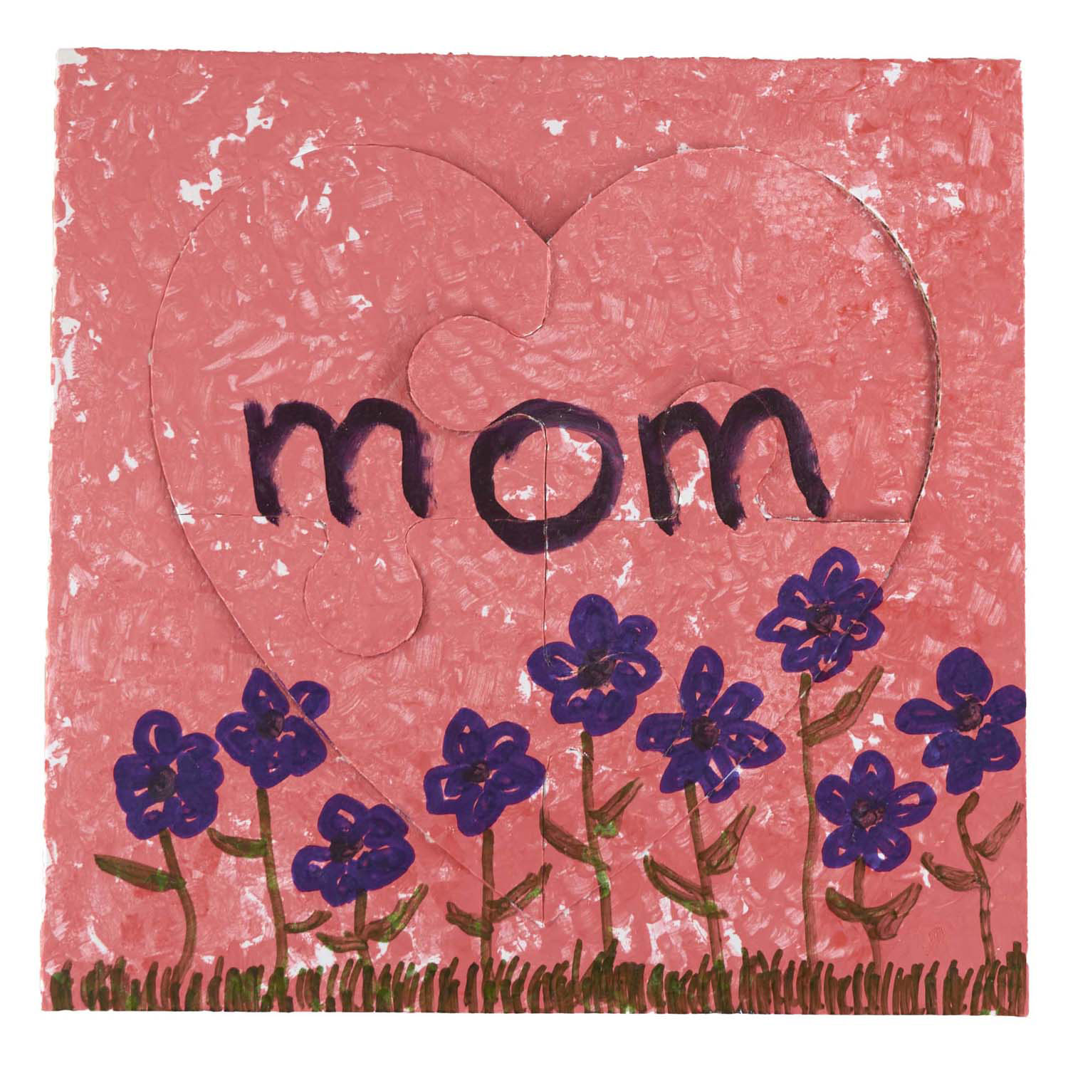 Puzzles en carton à colorier - 12 pièces.