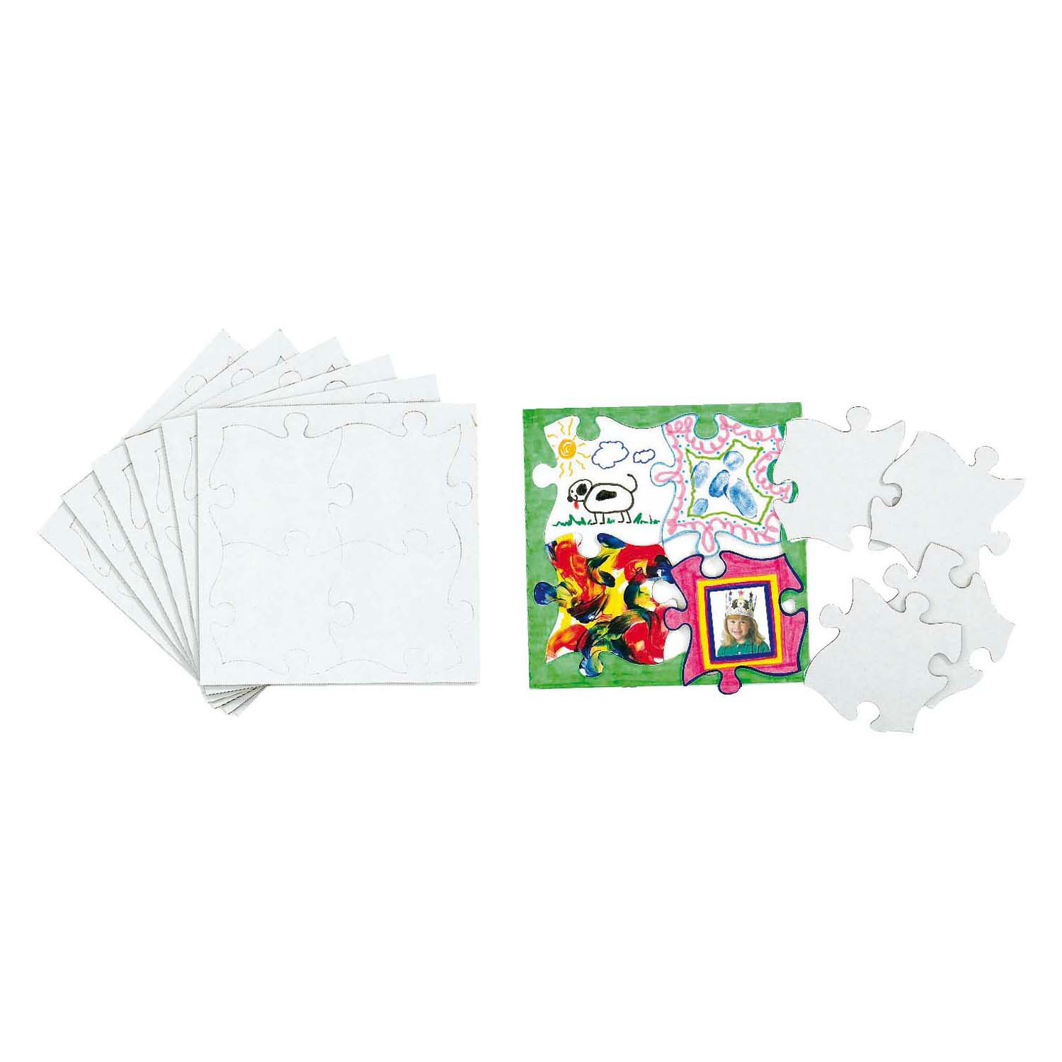 Puzzle vierge 4 pièces - 8 pièces.