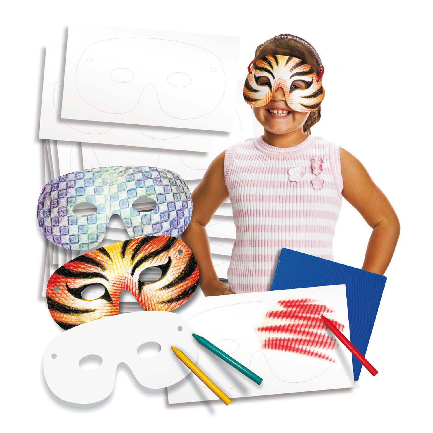 Maskers om in te Kleuren - 40st.
