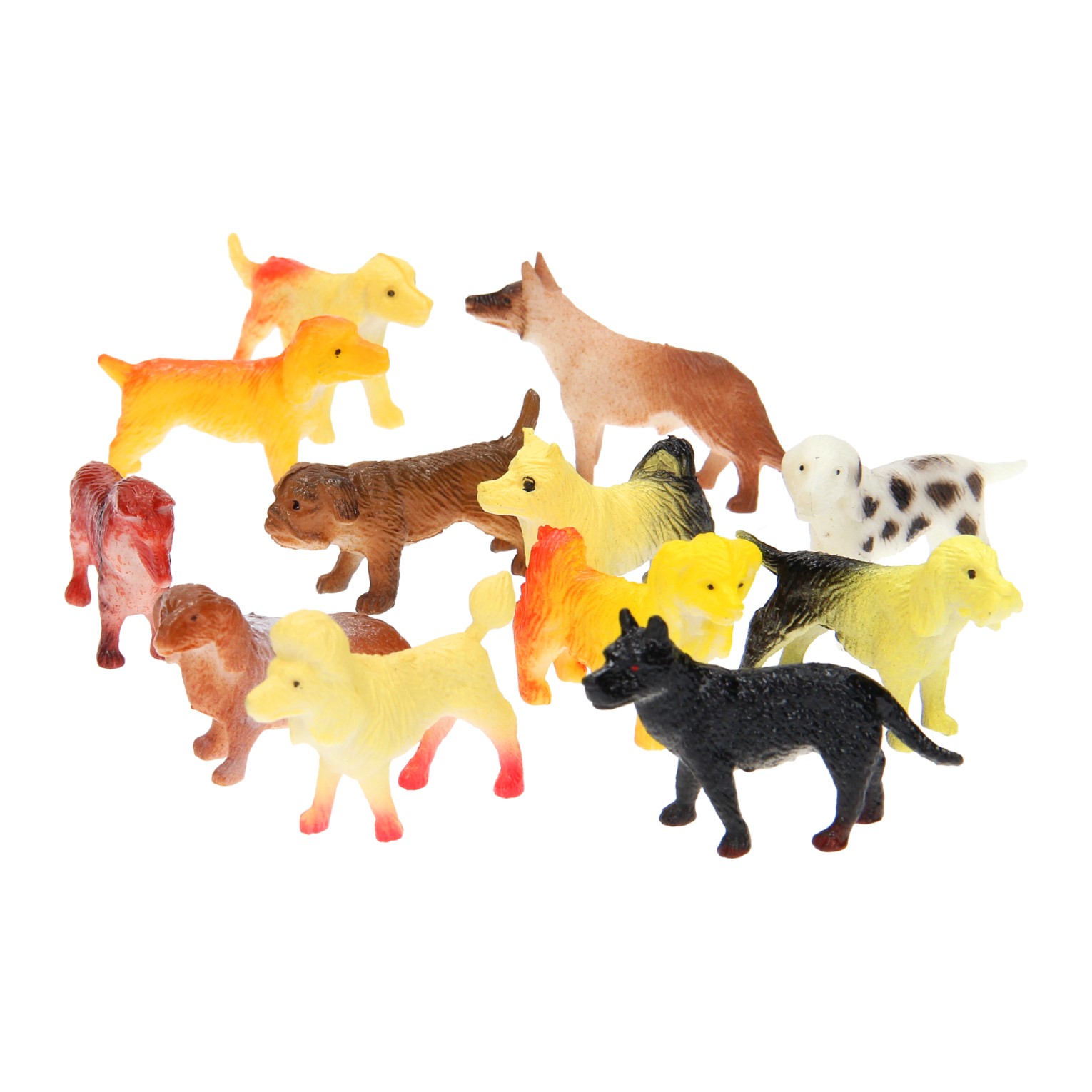 Figurines de jouets chiens, 12 pièces
