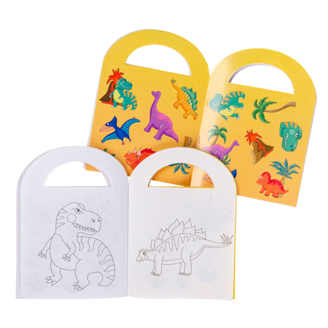 Malbuch mit Dinosaurieraufklebern
