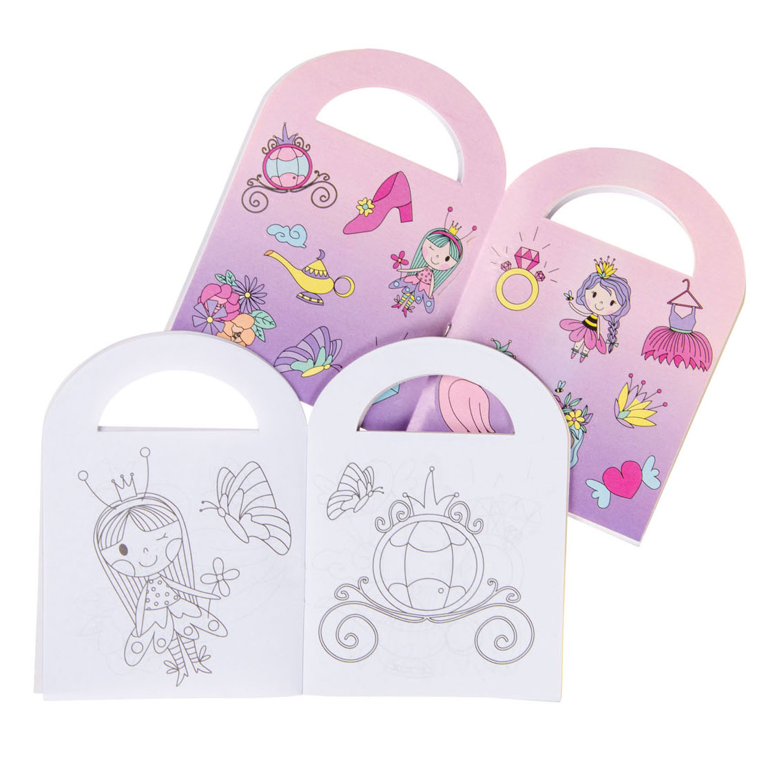 Livre de coloriage avec autocollants Princesse