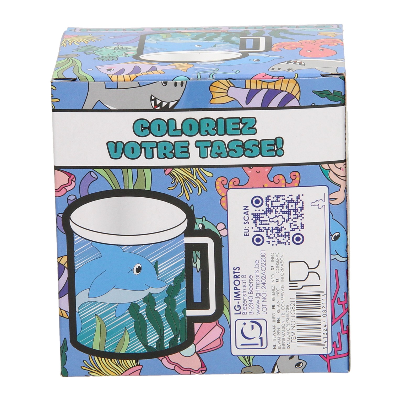 Färben Sie Ihre eigene Unterwasserwelt-Tasse