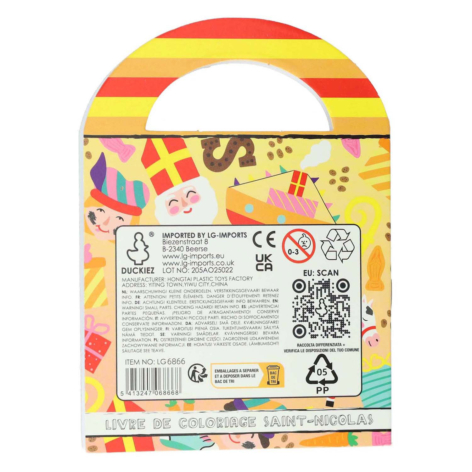 Livre de coloriage avec autocollants Sinterklaas