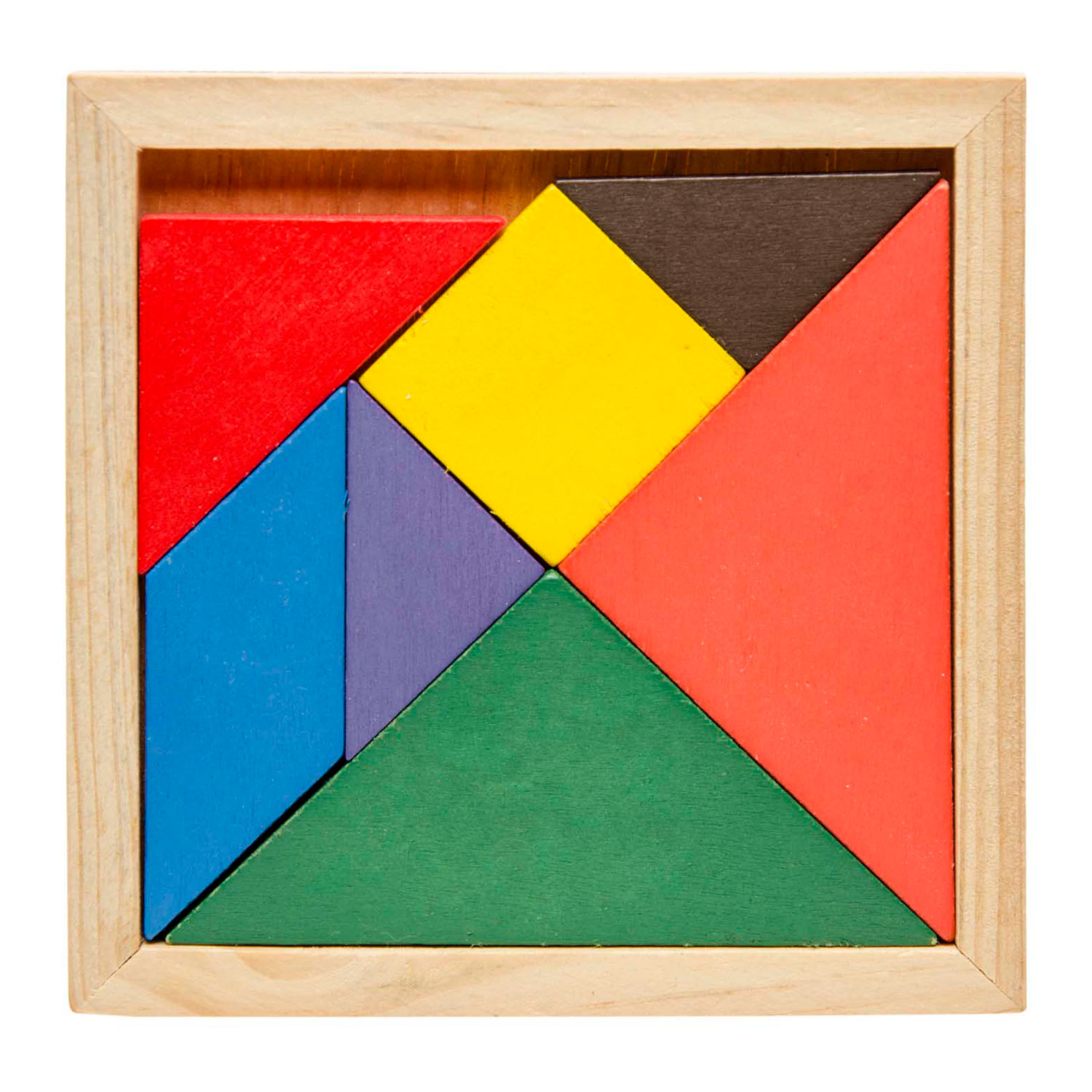 Houten Tangram Puzzel, 7st.