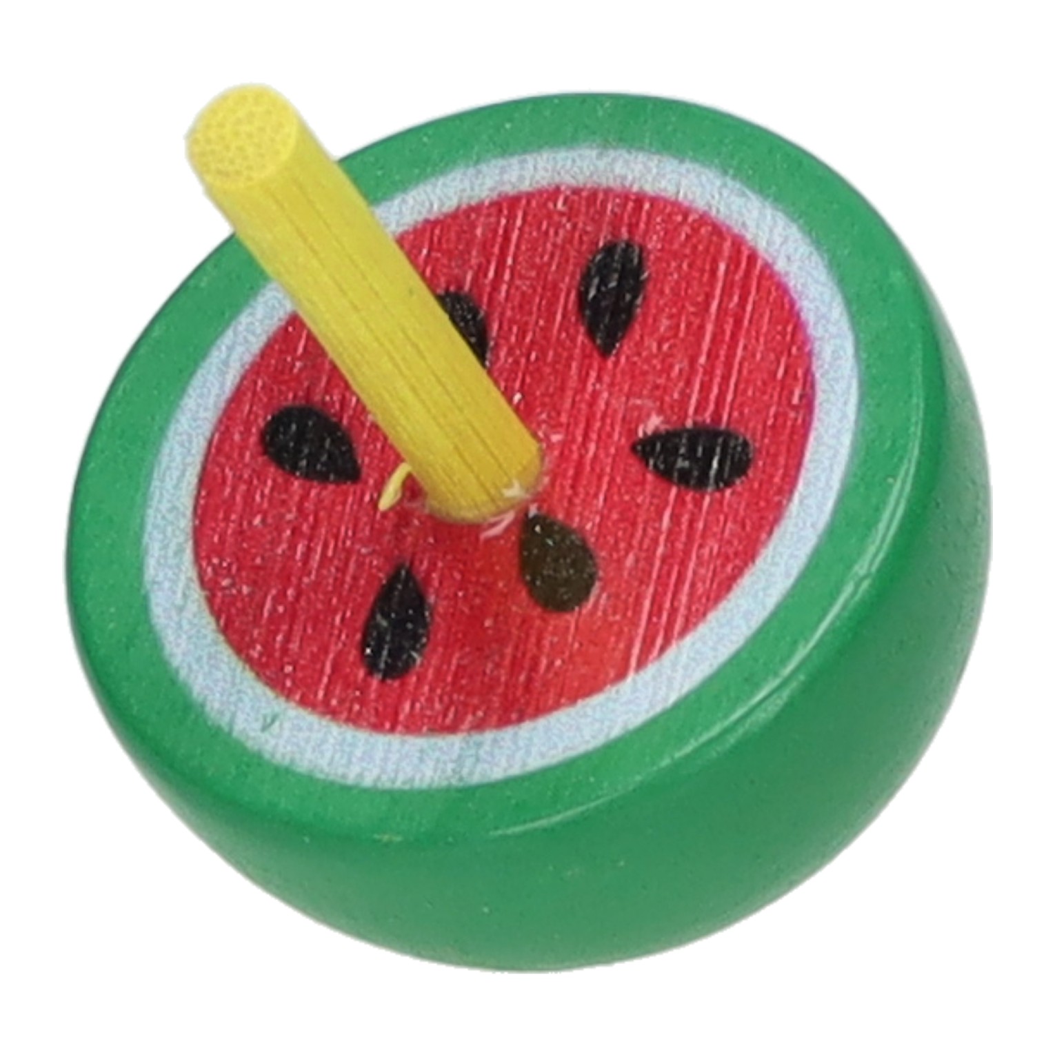 Toupie en bois sur le thème des fruits