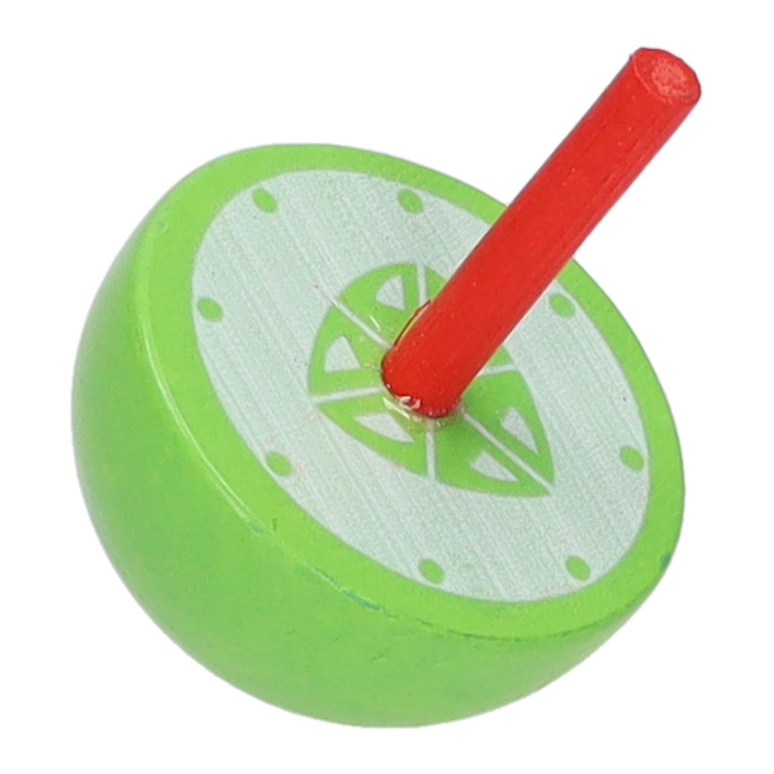 Toupie en bois sur le thème des fruits