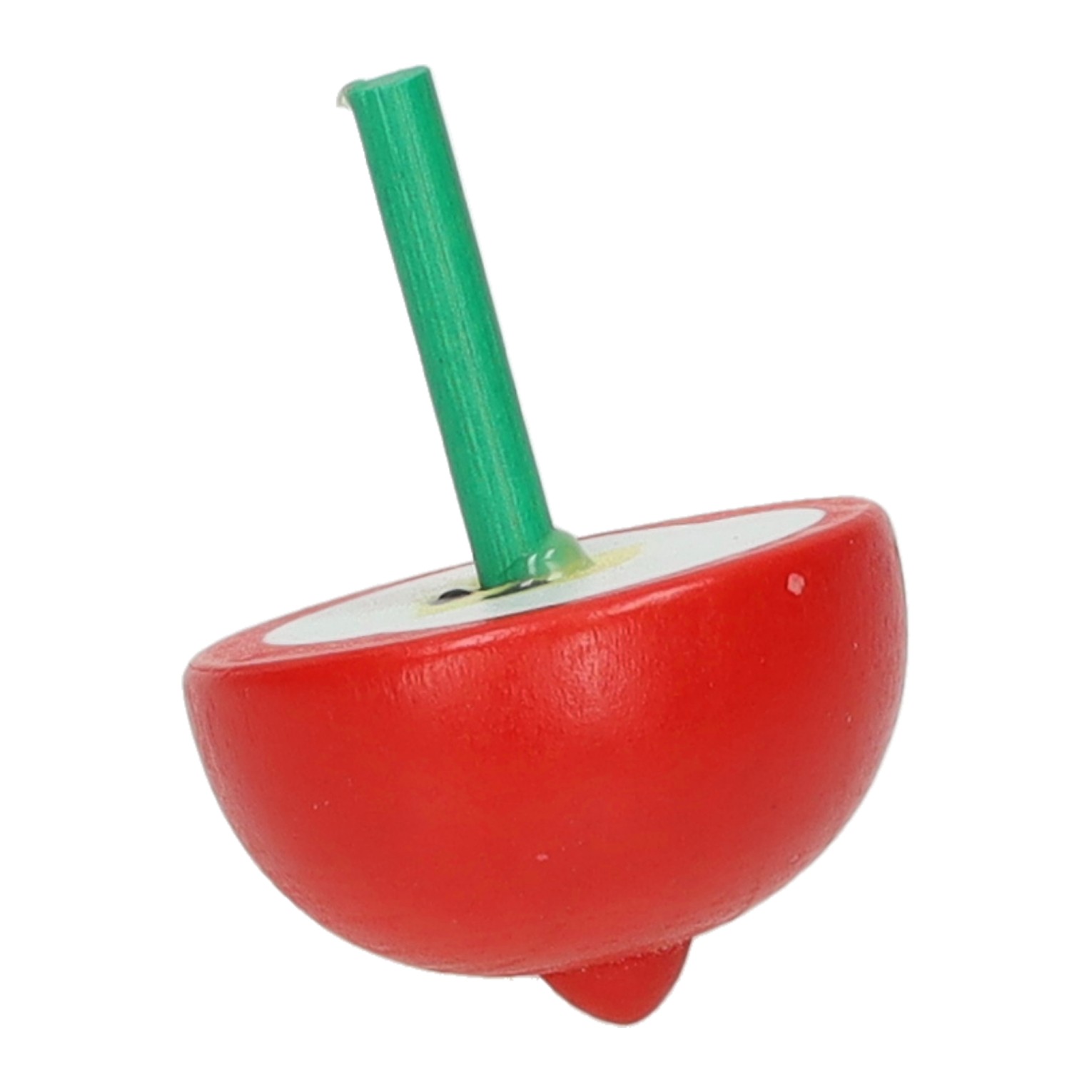 Toupie en bois sur le thème des fruits