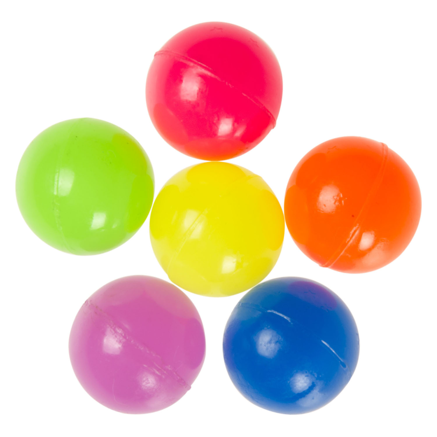 Mini Stuiterballen Neonkleurig, 50st.