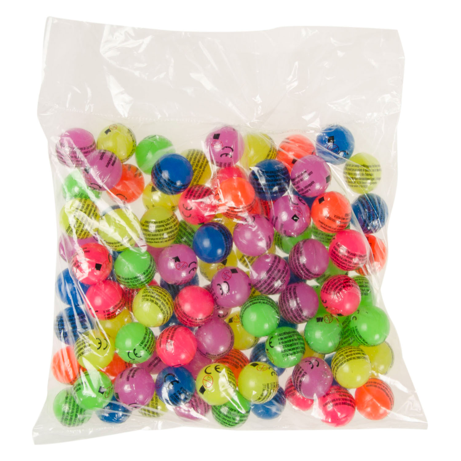Neonfarbene Hüpfbälle - 100 Stück.