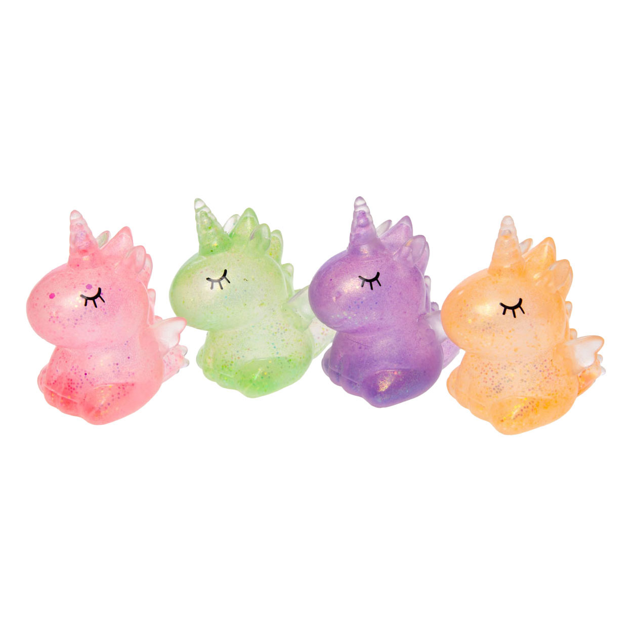 Jouet à presser Licorne à paillettes