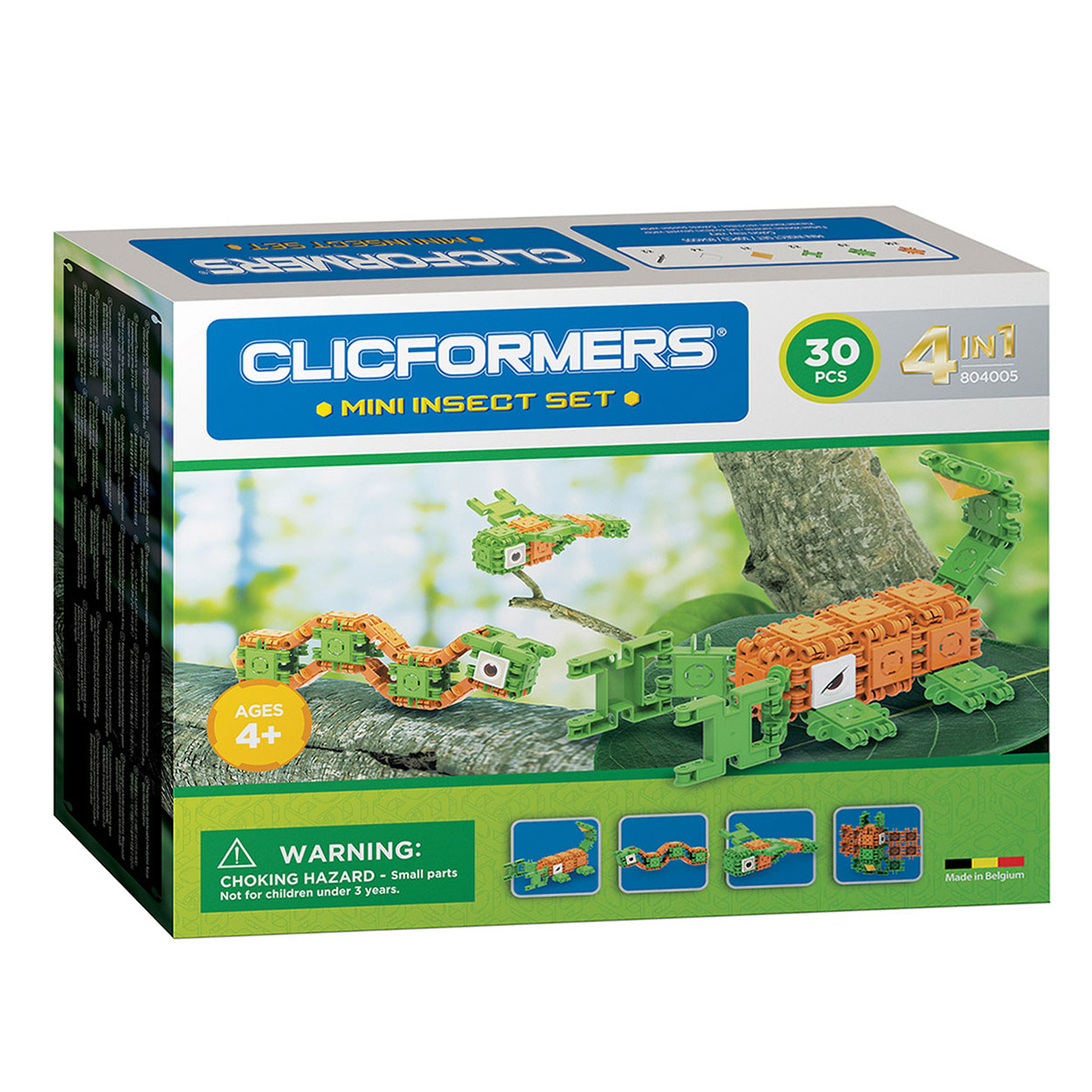 Clicformers Mini Insecten Set 4in1, 30 dlg.